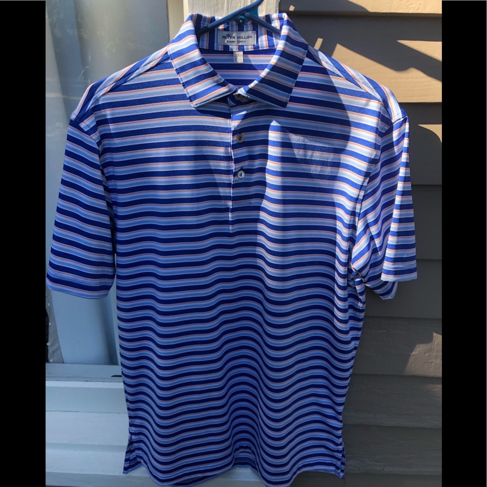 Blue Striped Peter Millar Polo